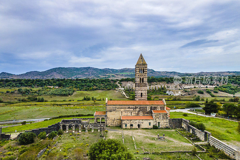 Basilica of the Santissima Trinità of Saccargia, a Romanesque building in northern Sardinia